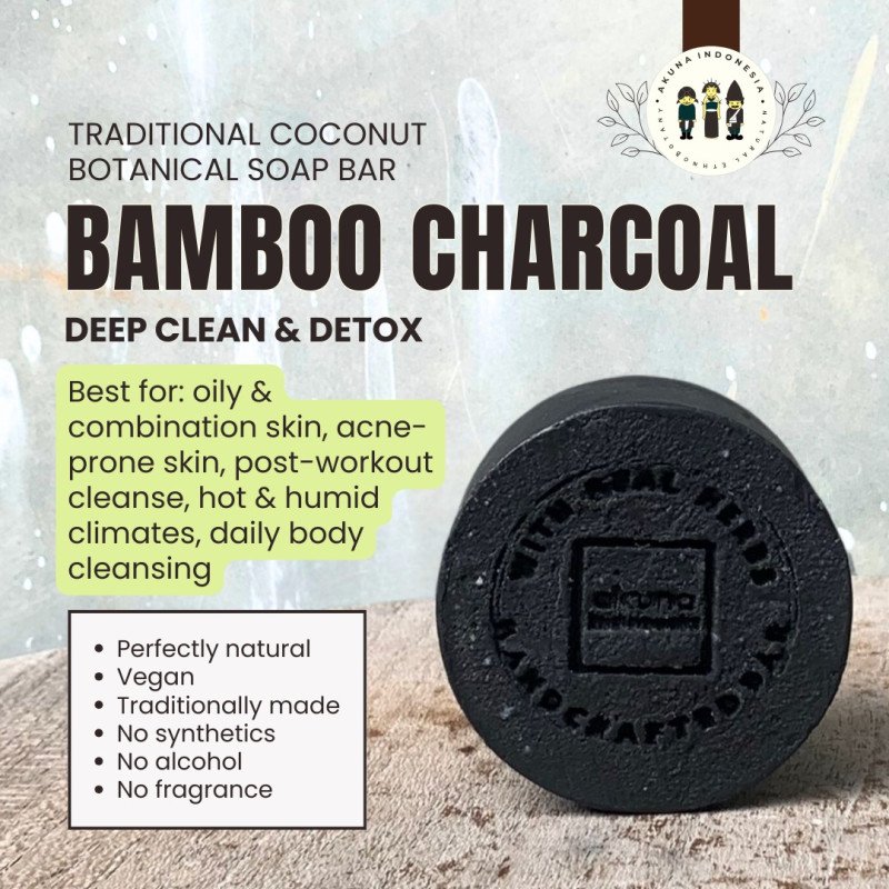 Akuna Botanical Sabun Mandi Alami Charcoal Bamboo