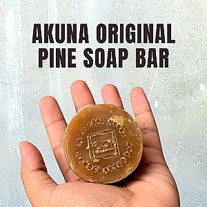 Akuna Botanical Pine Tar Gondorukem Soap Bar Antiseptic Alami 