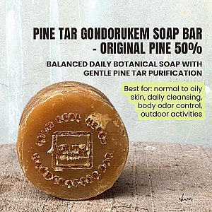Akuna Botanical Pine Tar Gondorukem Soap Bar Antiseptic Alami 