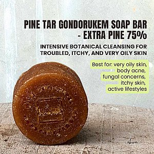 Akuna Botanical Pine Tar Gondorukem Soap Bar Antiseptic Alami 