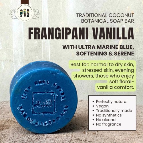 Frangipani Vanilla Blue Soap Bar