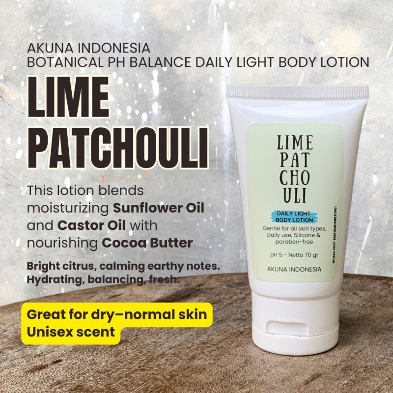 Akuna Botanical Daily Light Body Lotion Alami Lime Patchouli