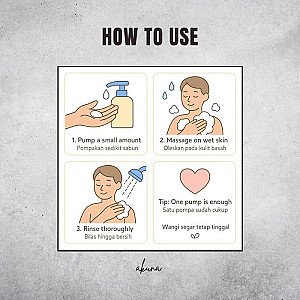 Akuna Botanical Daily Light Shower Gel Alami Frangipani Vanilla 