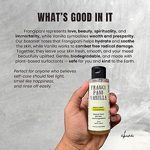 Akuna Botanical Daily Light Shower Gel Alami Frangipani Vanilla 