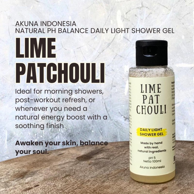 Akuna Botanical Daily Light Shower Gel Alami Lime Patchouli