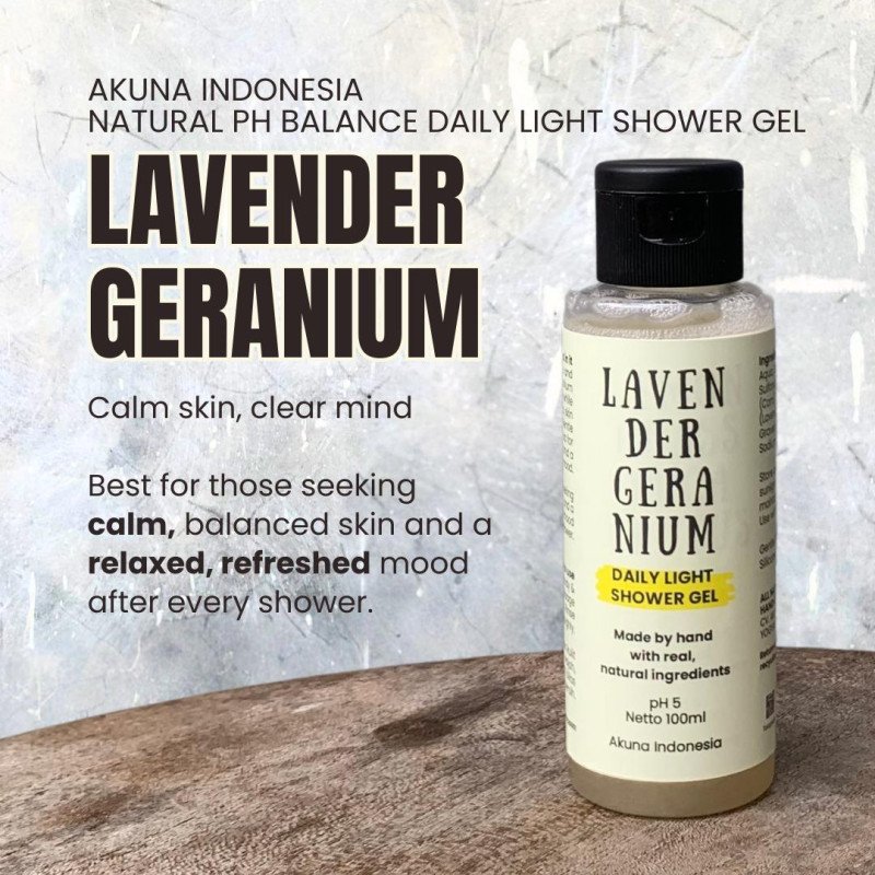 Akuna Botanical Daily Light Shower Gel Alami Lavender Geranium