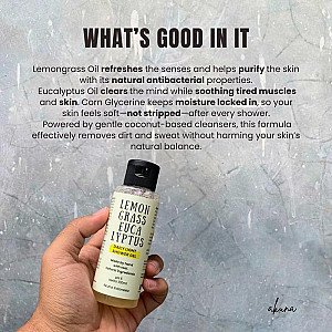 Akuna Botanical Daily Light Shower Gel Alami Lemongrass Eucalyptus