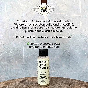 Akuna Botanical Daily Light Shampoo Harian Alami Frangipani Vanilla 
