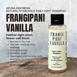 Akuna Botanical Daily Light Shampoo Harian Alami Frangipani Vanilla 