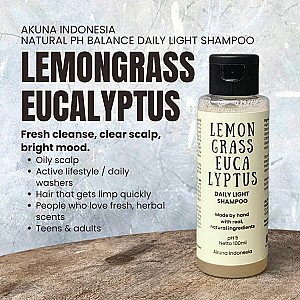 Akuna Botanical Daily Light Shampoo Harian Alami Lemongrass Eucalyptus 