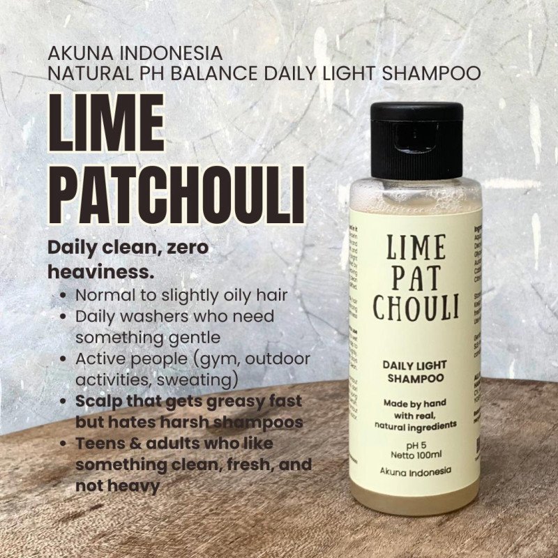 Akuna Botanical Daily Light Shampoo Harian Lime Patchouli 