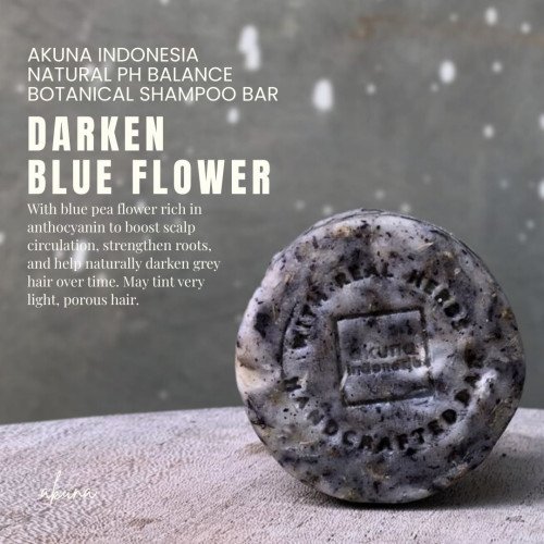 Akuna Botanical Darken Blue Flower Shampoo Bar Alami
