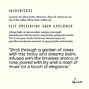 Akuna Botanical Perfume Balm - Rose Garden