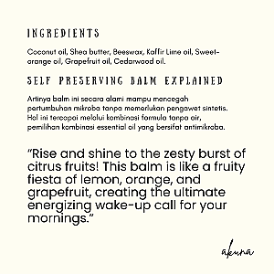 Akuna Botanical Perfume Balm - Citrus Sunrise