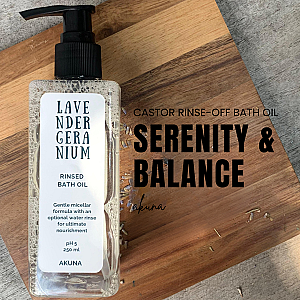 Akuna Botanical Lavender Geranium Rinse-Off Bath Oil 