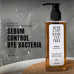Akuna Botanical Acne Stop Basil Tea Tree Rinse-Off Bath Oil