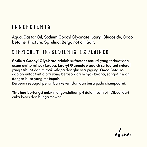 Akuna Botanical Plump Spirulina Rinse-Off Bath Oil