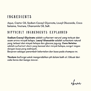 Akuna Botanical Sooth Chamomile Rinse-Off Bath Oil